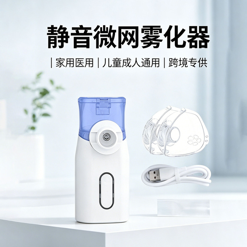 Handheld Micro-Net Atomizer, Ultrasonic Silent Household Medical Atomizer, Portable Mask Inhaler for Children and Adults Handheld Micro-Net Atomizer, Ultrasonic Silent Household Medical Atomizer, Portable Mask Inhaler for Children and Adults