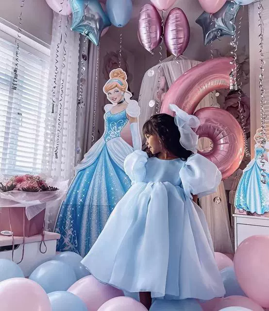 Фуксия маленькийprincess костюм, детская юбка, платье фея для девочки, Aliexpress