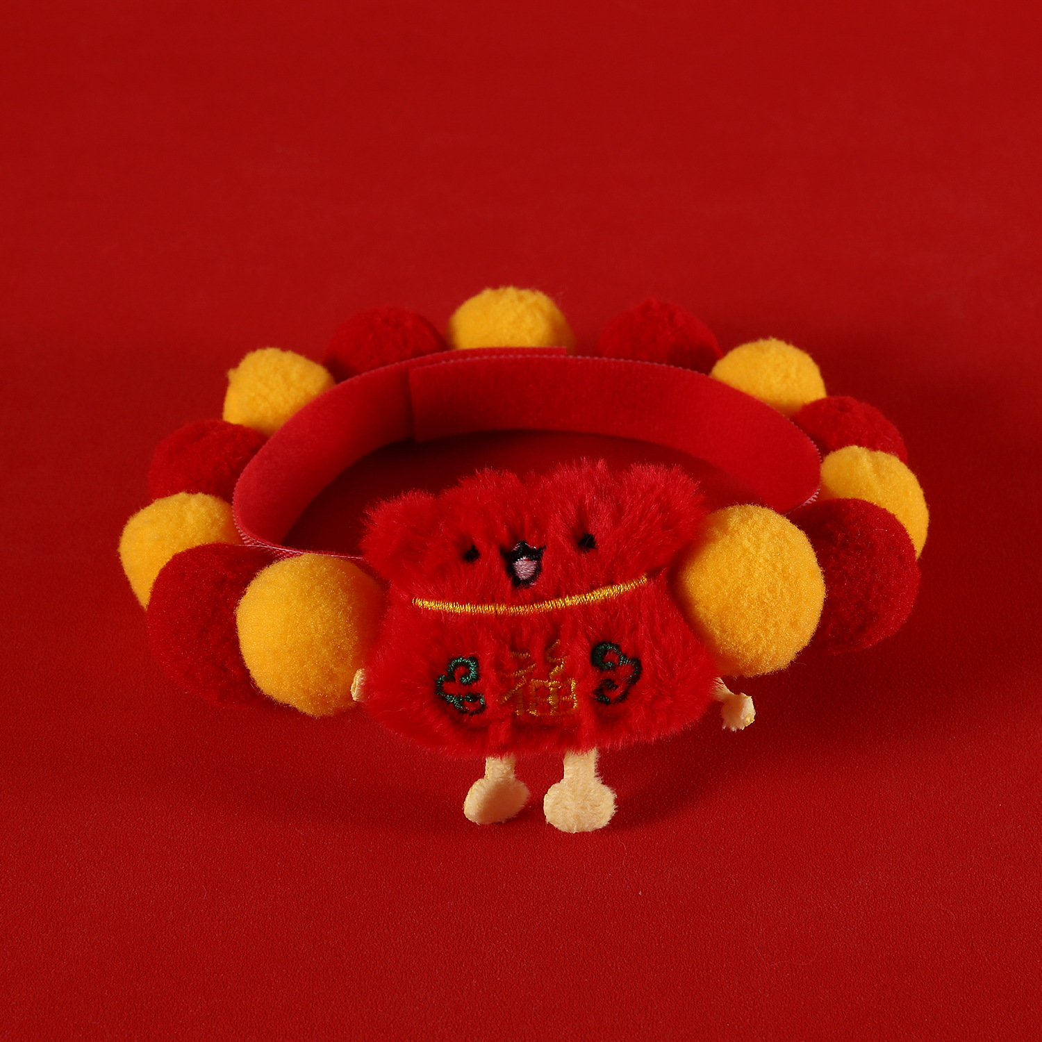 Año de la serpiente mascota bola collar Año Nuevo Festival de Primavera encantador dibujos animados peluche serpiente oro Baofu bolsas accesorios围ín