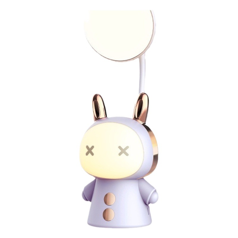 Transfronterizo de la exportación USB lámpara de mesa de dibujos animados LED recargable aprendizaje protección ocular lámpara de mesa estudiante dormitorio lectura lámpara de noche Luz