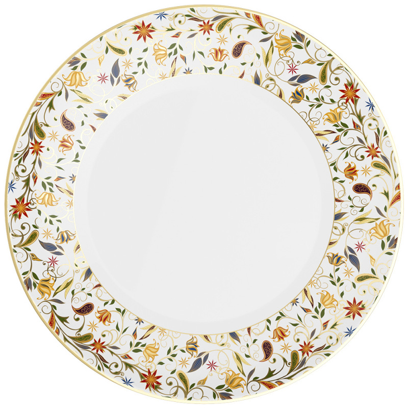 High-end party ceramic dinner plates with floral pattern, bone china tableware set for picnics, weddings, birthdays, and various occasions