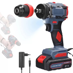21V Ratchet Chuck Brushless Impact High-Power High-Speed Electric Screwdriver Chuck Rechargeable Electric Drill Household Drilling