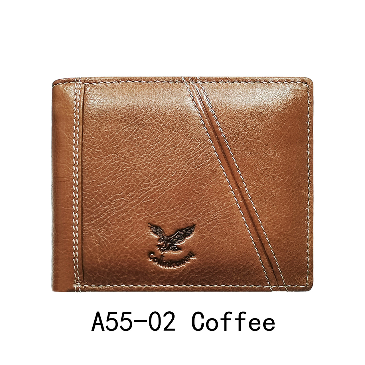 Nueva Cartera de piel de vaca de los hombres de la bolsa de identificación ocasional de la moda corto de plata bolsa de negocios multi-tarjeta de la cartera de fábrica al por mayor