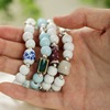 Ceramics, bracelet, elastic ethnic beads, ethnic style, boho style