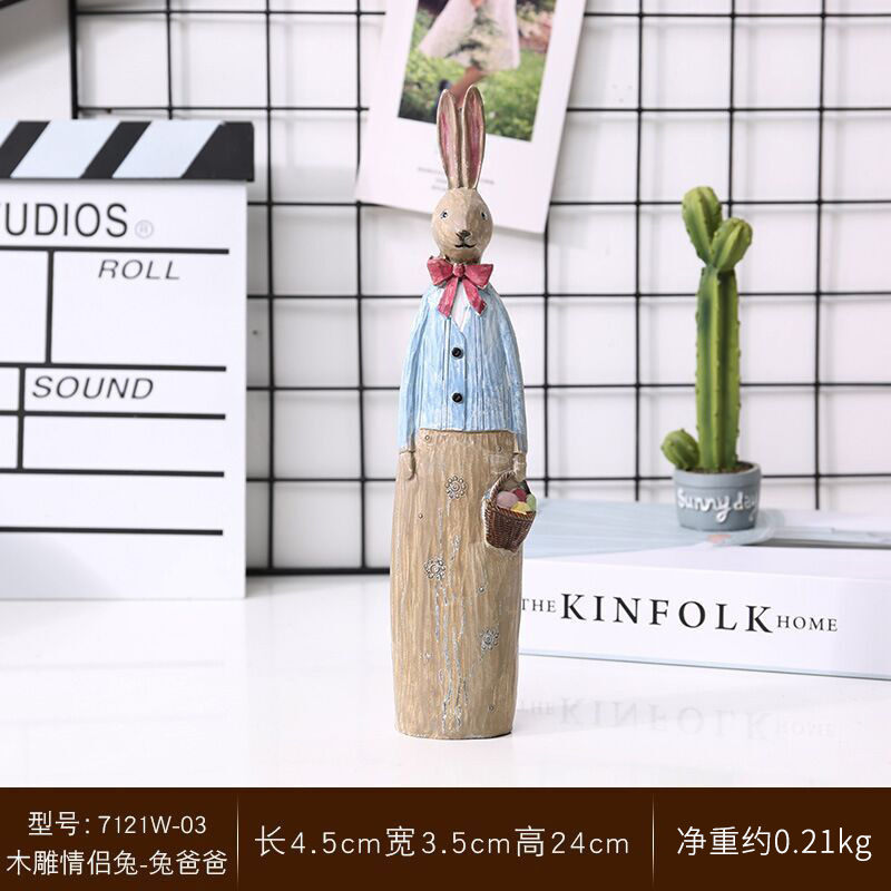 Rabbit Piggy Bank Kidsren's Gift Toy Desktop Resin Ornament Easter Gift Coin Holiday Gift