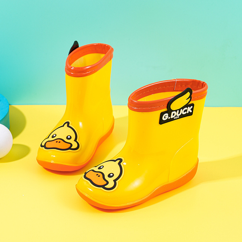 Yellow duck children Rain shoes Boy non-slip Female baby Water shoes soft sole Children fashion light child waterproof Boots