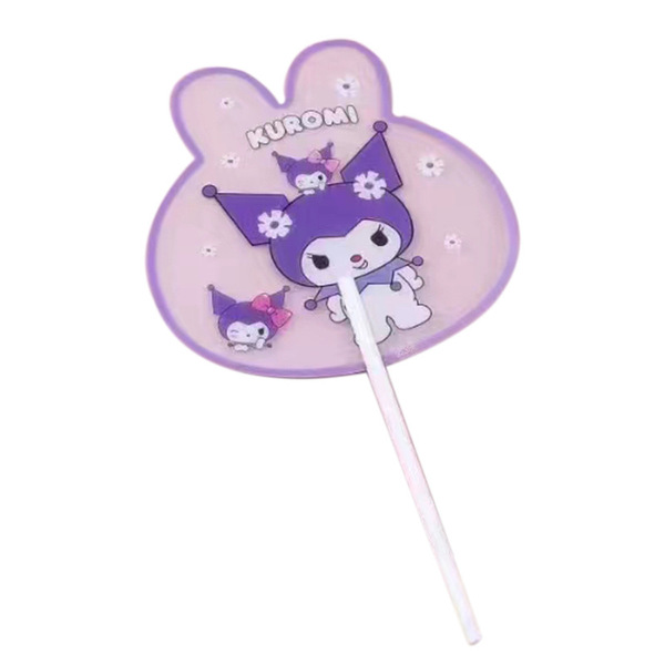 Cartoon cute matte handheld plastic summer round fan for students