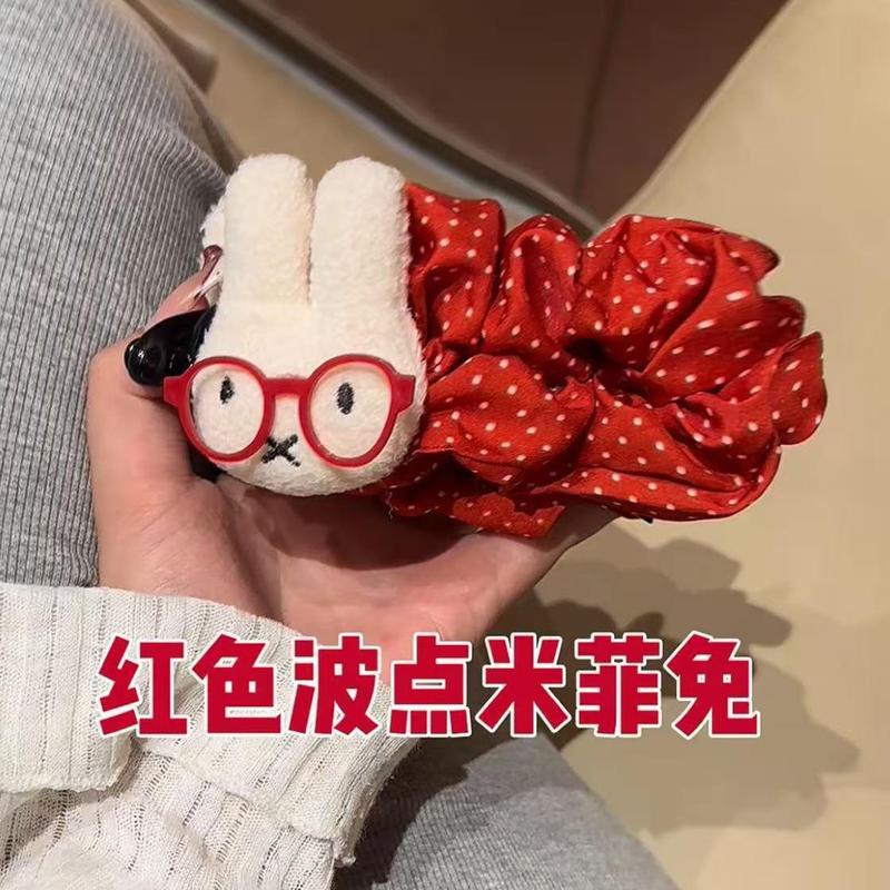 可爱米菲兔香蕉夹饱满后脑勺2025新款高级感发卡头饰毛绒学生发夹|undefined