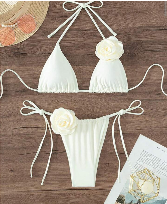 140g Weight Sexy Feel Of Sensation Mid Waist Panties Waist Bikini Panties Style Bralette Bra Category Nylon, Spandex Fabric Type 2 Pieces Set Quantity Swimming Pool Occasion Solid Color Pattern Women's Gender Women's Solid Color 2 Pieces Set Bikinis Swimwear 5