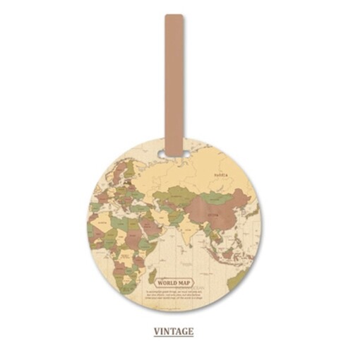 PVC world map luggage tag outing luggage tag bag pendant decoration