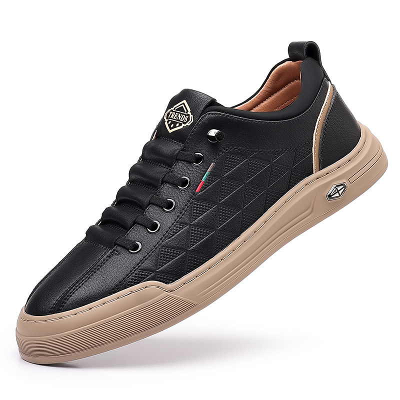 Zapatillas de deporte piel de vaca de verano para hombre, versión coreana de todo fósforo, tendencia transpirable, zapatos de hombre sin cordones, zapatos casuales de hombre deportivo al por mayor