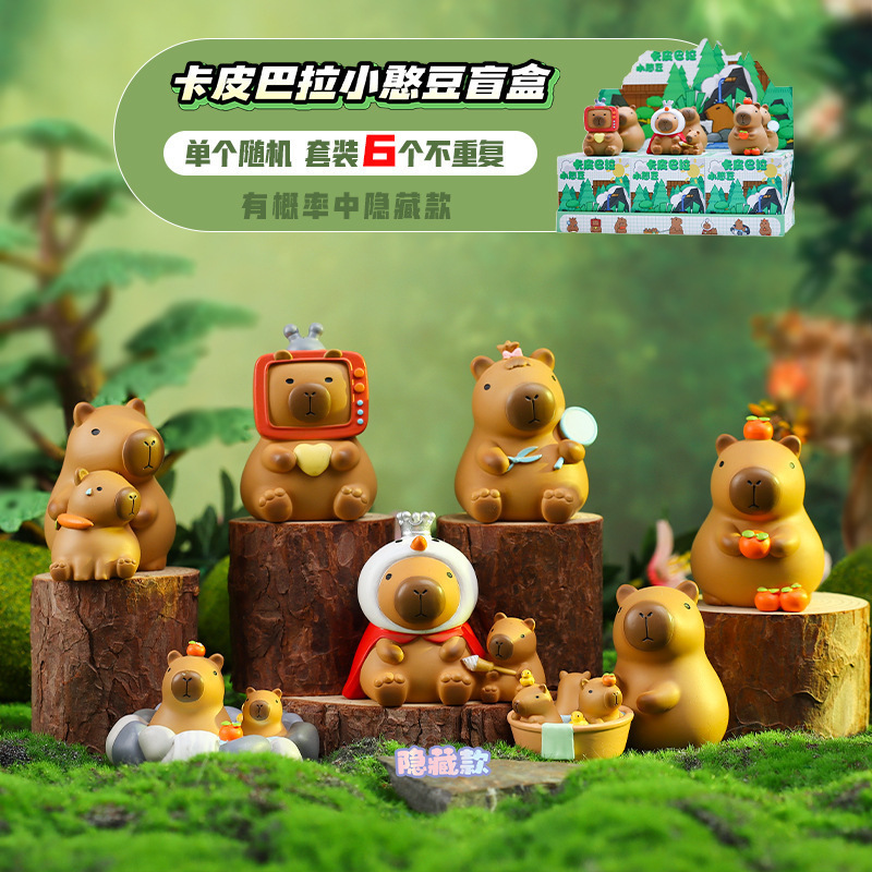 新款网红热卖卡皮巴拉手办吒吒巴拉盲盒水豚儿童玩具桌面摆件批发|undefined
