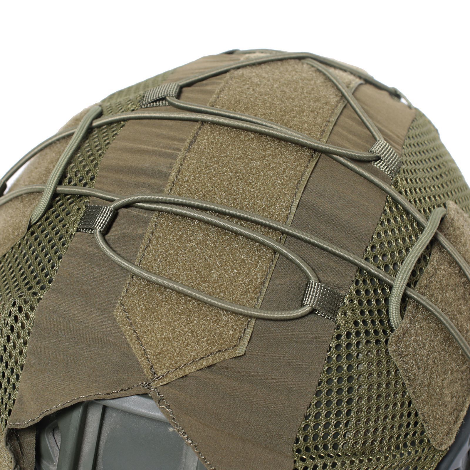 Deportes al aire libre casco de equitación casco de tela RÁPIDO casco táctico cubierta de malla de nylon elástico de tela cubierta del casco