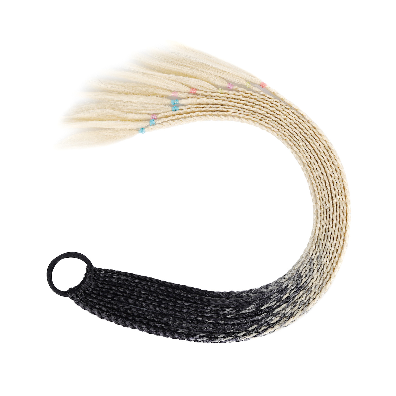 Coleta de Cabello Sintético con Trenzas de Fibra Sintética de Alta Temperatura Decorativo y Colorido