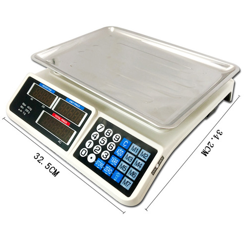 Foreign trade English version electronic price scale electronic bench scale electronic fruit and vegetable kitchen scale 30kg/40kg