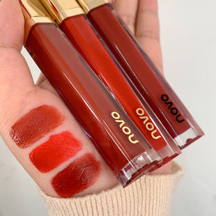 NOVO Lip Glaze Matte matte Matte Velvet small gold tube lipstick does not fade non-stick Cup student Net red with high color value