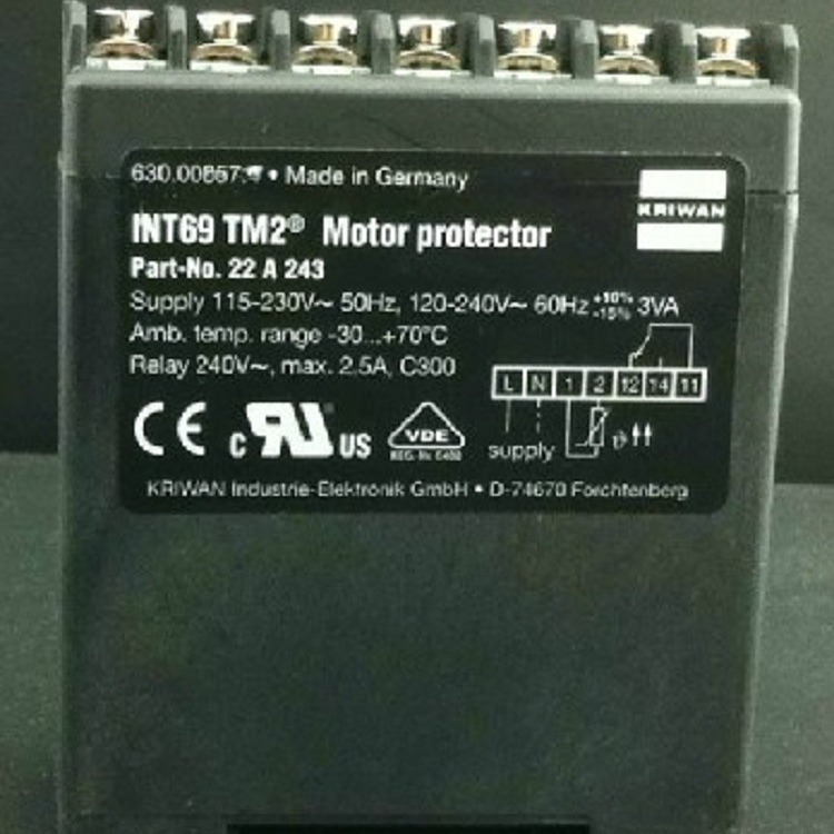 KRIWAN INT69TM2压缩机保护器模块 模块控制器