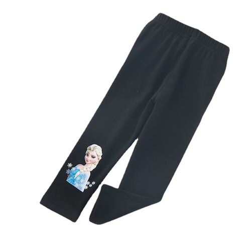 Princess Elsa girls' leggings autumn and winter new thin velvet trousers for baby girls to wear as outerwear, fashionable children's trousers