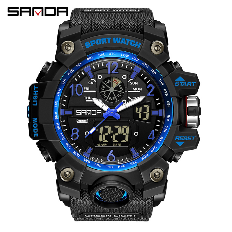 3169 [men's style] black and blue
