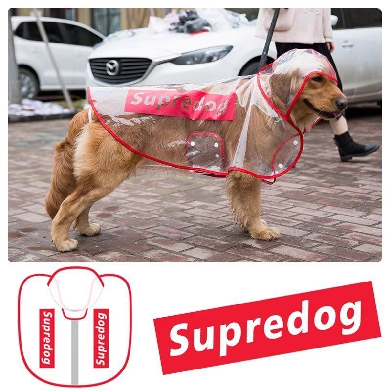 Impermeable para perros grandes de cuatro estaciones con bloques de color, para perros medianos y grandes, golden retrievers, ropa impermeable para mascotas de cuatro patas para exteriores.