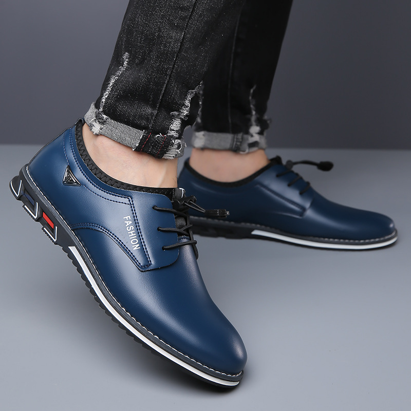 Men Oxford Synthetic Leather Leather Round Toe Office Footgear_voghion.com