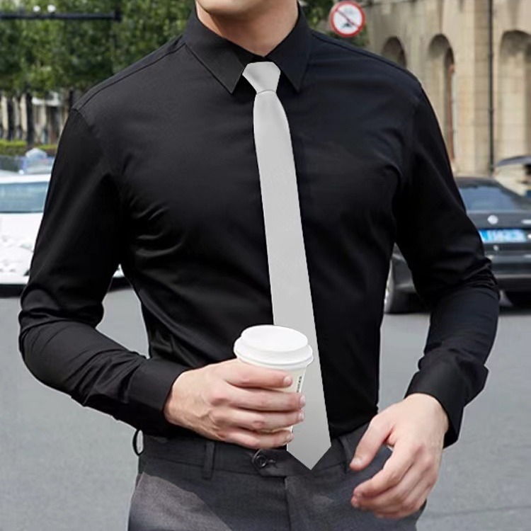 공장 도매 한국 캐주얼 5CM 좁은 남성 넥타이 비즈니스 넥타이 단색 영국