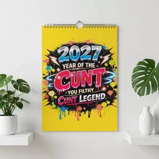 跨境2027 Year of the Cunt Wall Calendar 2027“混蛋之年”挂历
