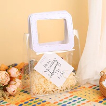 礼品袋塑料pvc透明手提袋镭射定制中秋月饼伴手礼节日礼物袋定做