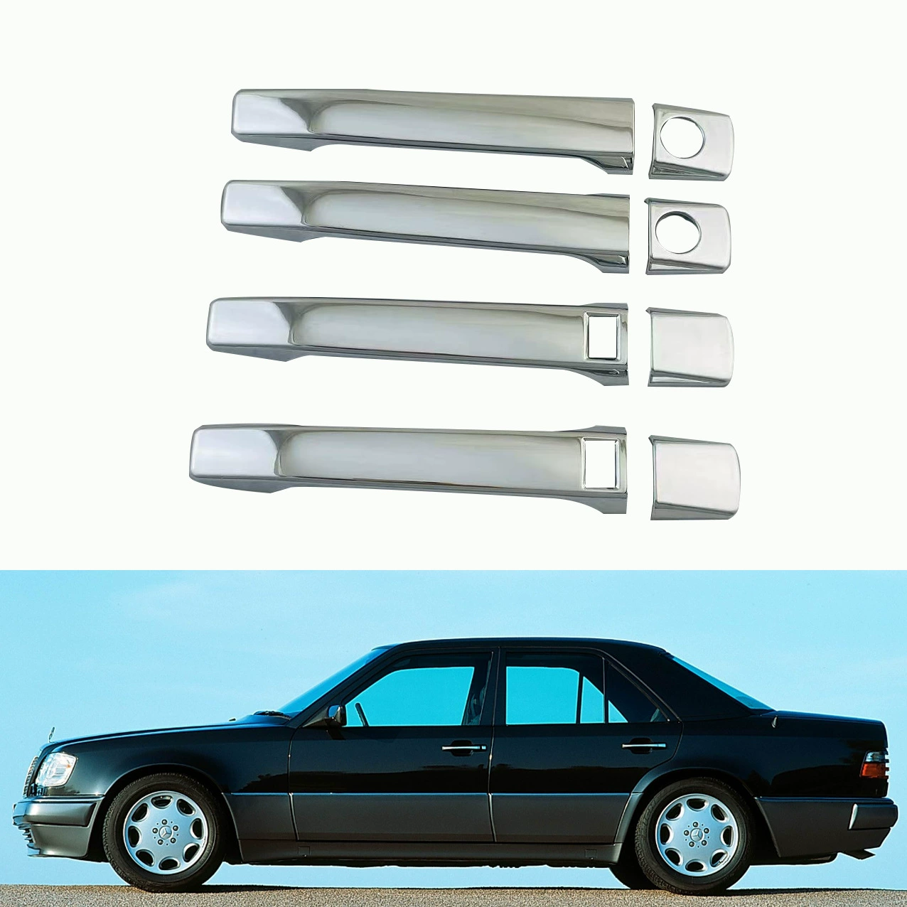 Подходит для Mercedes-Benz W124 W201 190E W140 S-класса 1984-1994, ручка двери автомобиля, крышка ручки