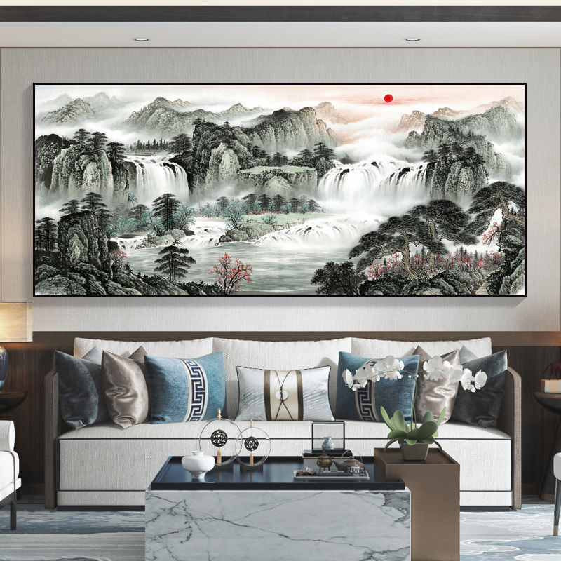 八方聚财 / 100*40 PS原木+油画布