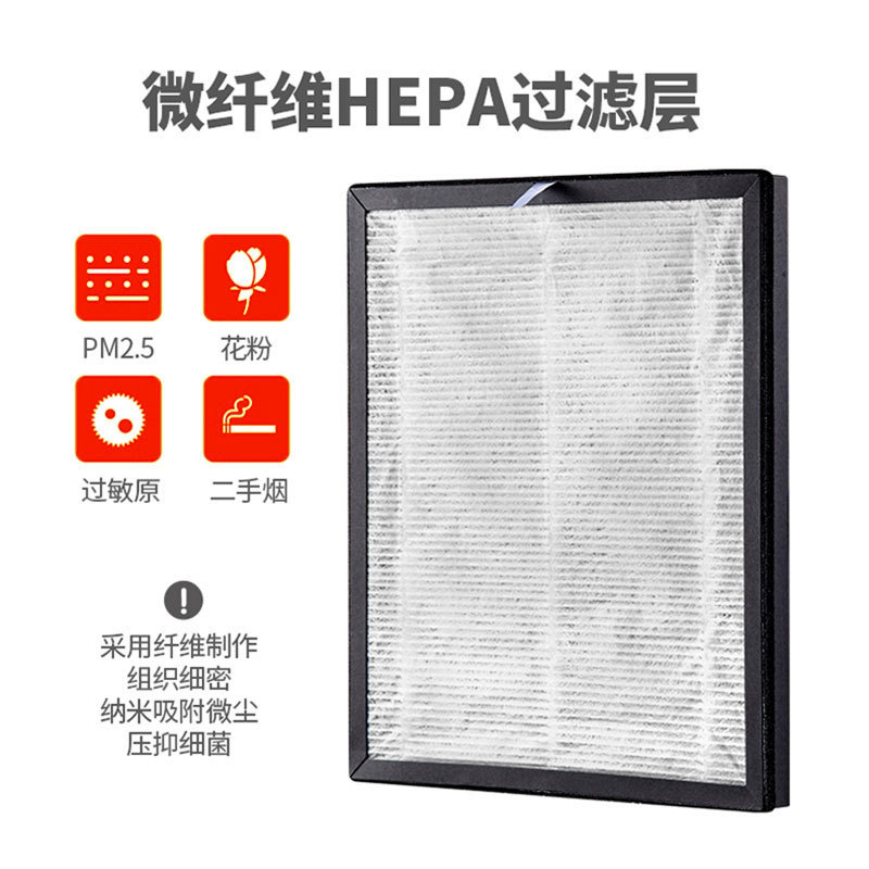 Filtro purificador de aire universal de eficiencia media HEPA con carbón activado, sistema de aire fresco, cartucho compuesto