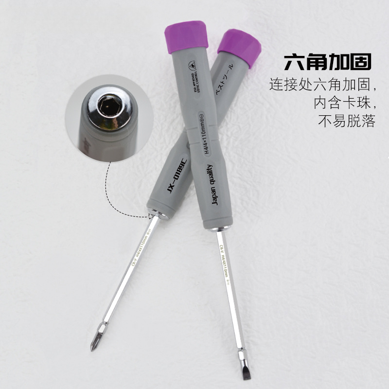 Destornillador de doble propósito seleccionado de Beijing, destornillador de cabeza cruzada, destornillador plano de doble cabeza, destornillador de flor de ciruelo magnético para el hogar