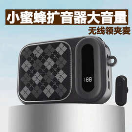 跨境热销新款无线便携式领夹麦小蜜蜂扩音器高音质扬声器扩音机