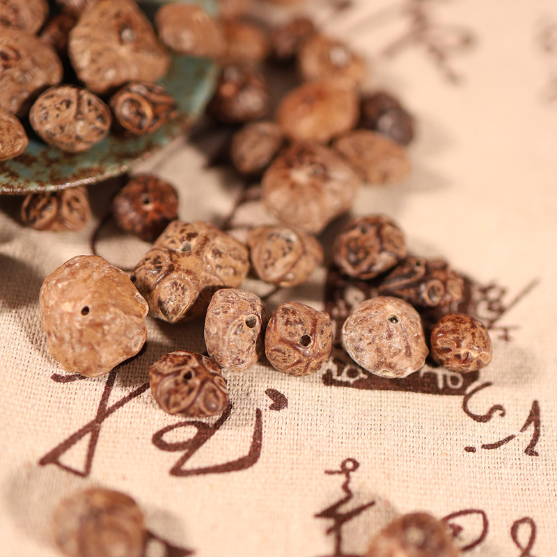 Natural Ghost-Face Bodhi Beads Lotus Platform Bodhi DIY 108-Piece Prayer Bead Bracelet Car Pendant Wholesale