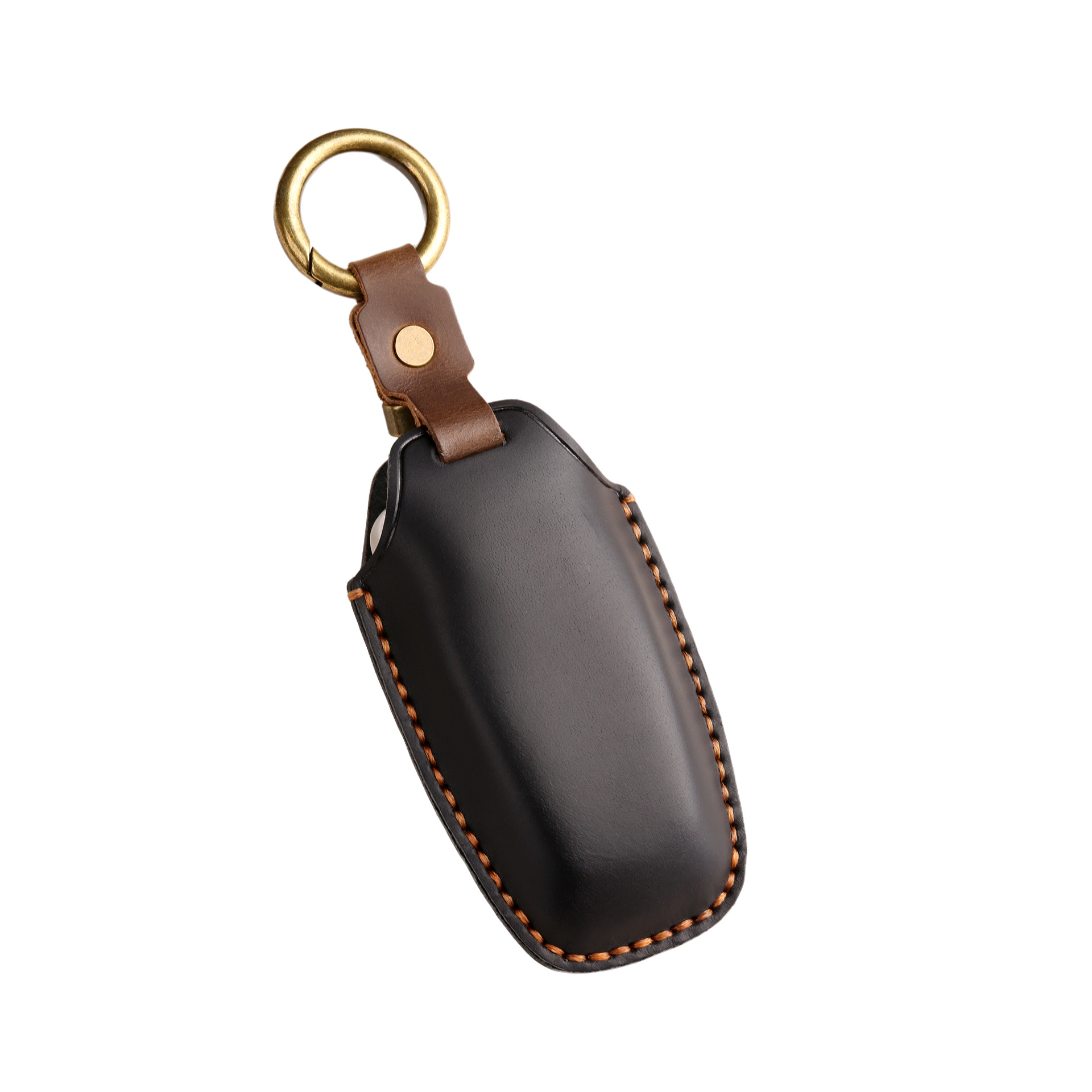 Retro Key Cover Suitable for Ford Focus Mondeo Cover Edge Leather Shell Pure Handmade Key Bag Buckle