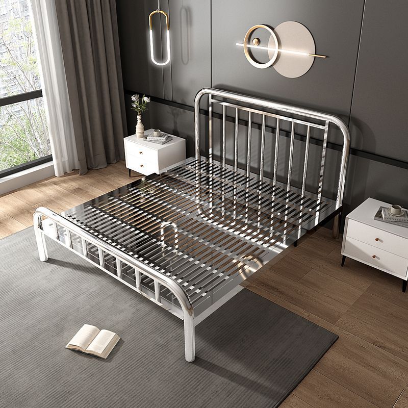Extra Thick 304 Stainless Steel Bed Sheetss, Double Bed, Thickeneded Steel Bed Frame, Steel Art Bed 1.38m Steel Art Bed Frame