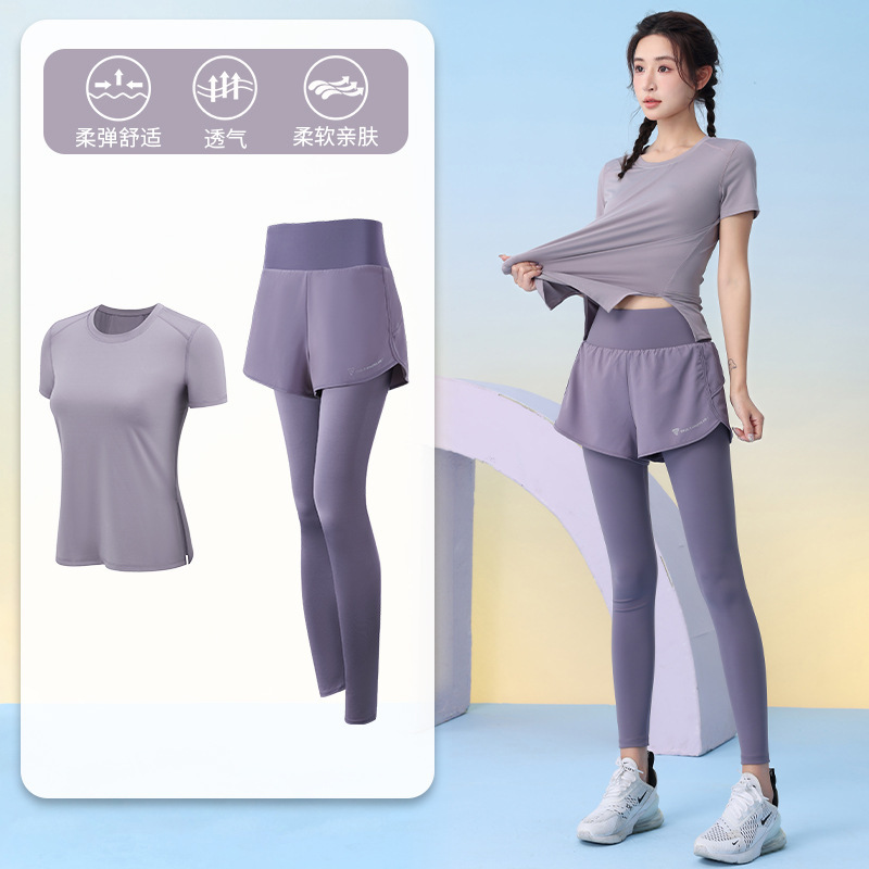 Spring and Summer Fitness Clothing Long-Sleeved Outdoor Professional Slimming Breathable Elastic Fitness Running Pilates Gym Yoga Clothing