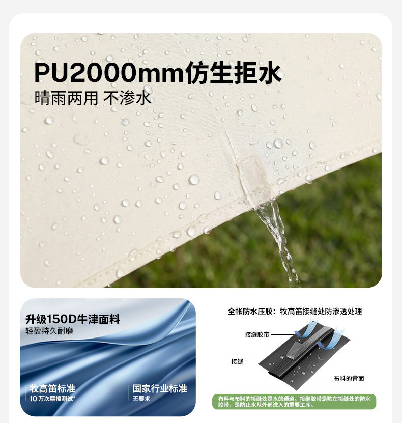 Mugod Automatic Tent Outdoor Fully Automatic Quick-Opening Portable Sunproof Rainproof Camping Park Tent