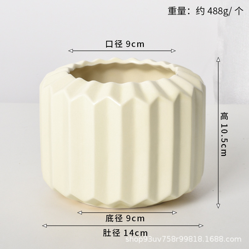 Pot de cerámica crema INS lujo ligero de alto nivel sensación de plantación de orquídeas mariposa simple orquídeas plantación de pot de porcelana blanca Dehua