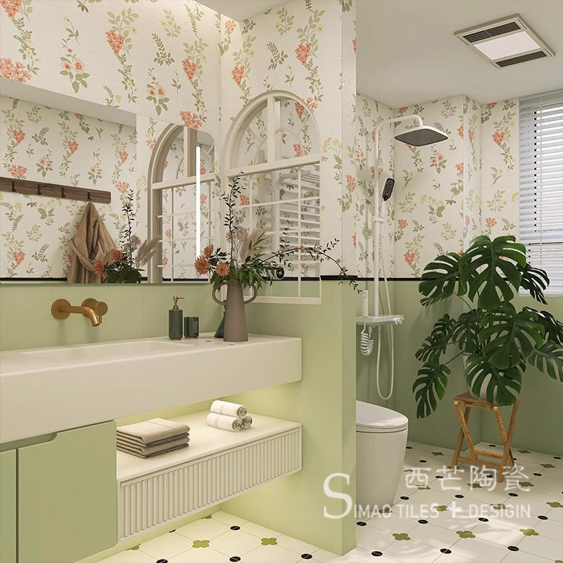 Плитка настенная Цветок邹葉 300×600