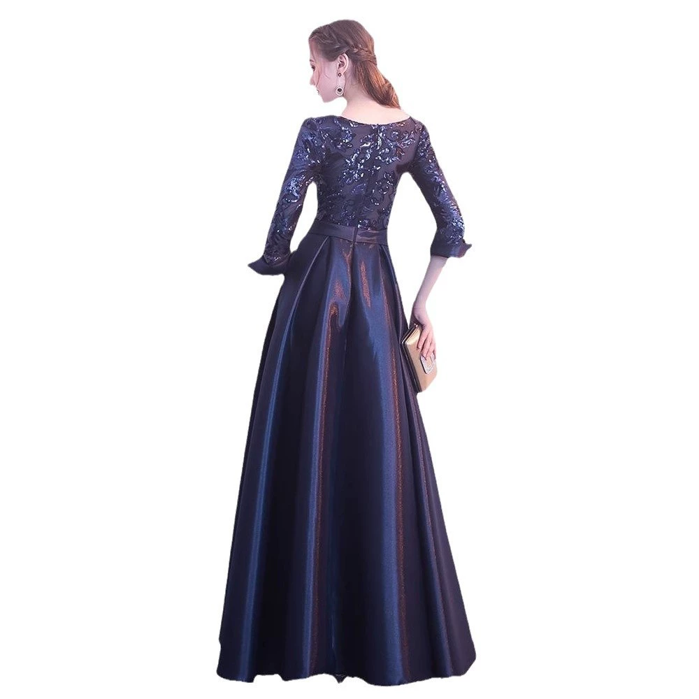 Весеннее длинное вечернее платье - кружевной Bodice, атласная юбка, элегантное платье в бордовом, хаки, зелёном