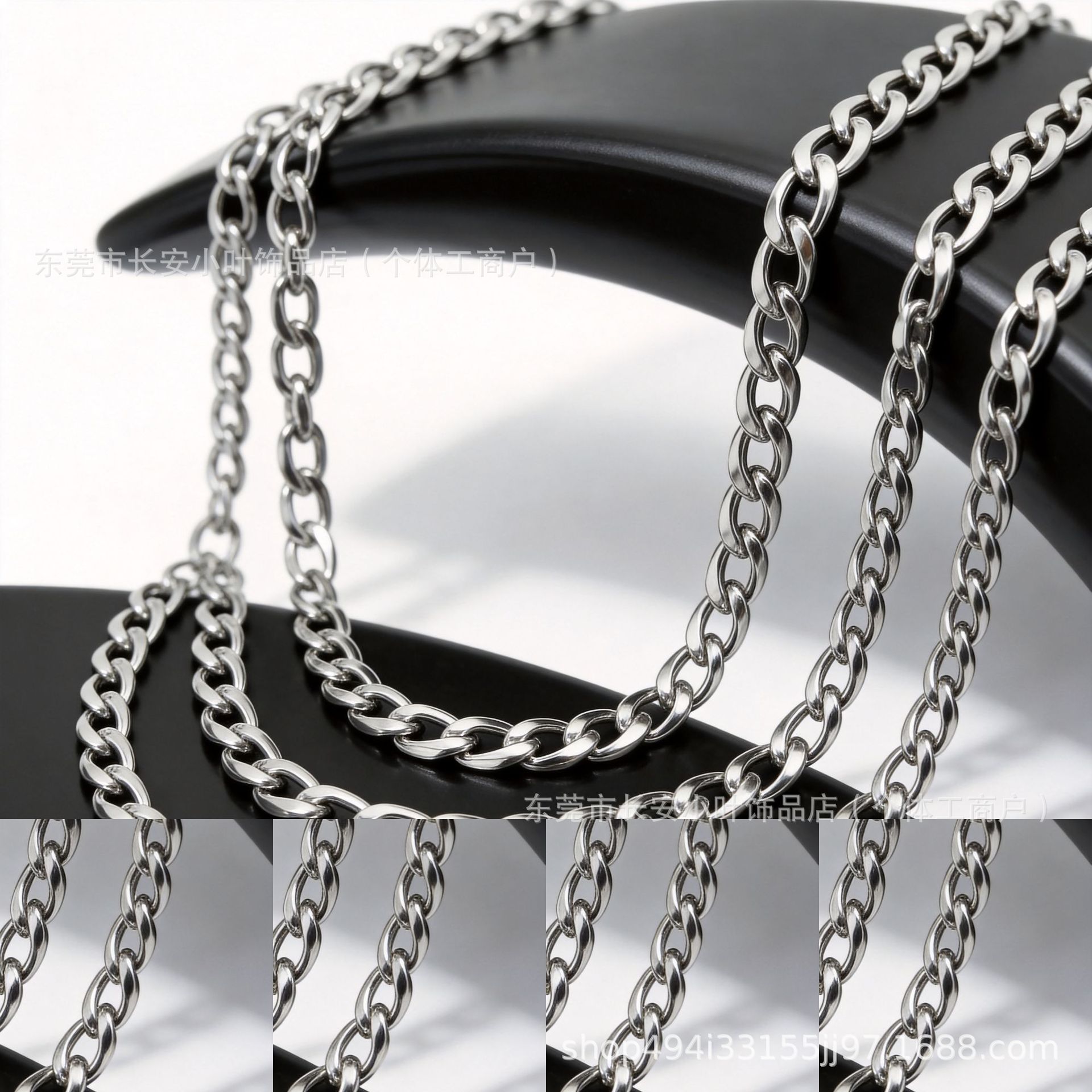 Nk Chain Cross-Border Titanium Steel Non-Fading Cuban Chain Men's Necklace Men's Classic Stainless Steel Accessories European and American Men