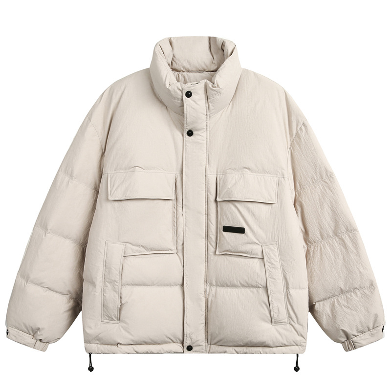 Velvet winter travel Japanese retro warm down jacket for men and…