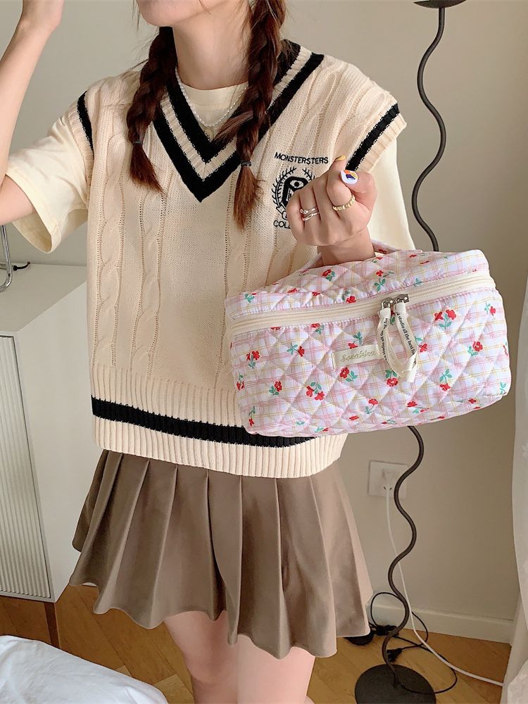 3992 bolsa de cosméticos Linda bolsa de almacenamiento de cosméticos de gran capacidad portátil de viaje bolsa de lavado Portátil Bolsa de cosméticos
