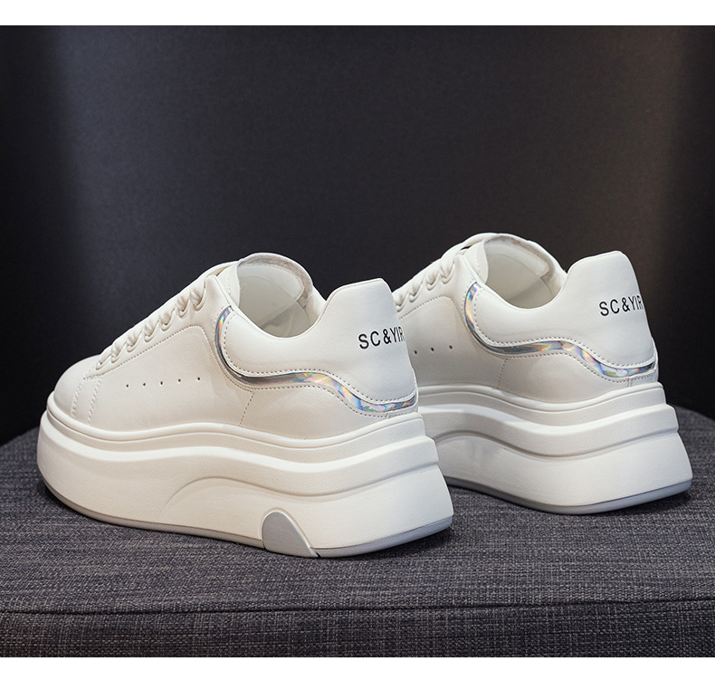 Giày sneaker nữ đế dày thời trang mùa xuân 2026 thiết kế cá tính tăng chiều cao — M2708 màu xám, M2708 màu đỏ, M2708 màu đen chi tiết 21