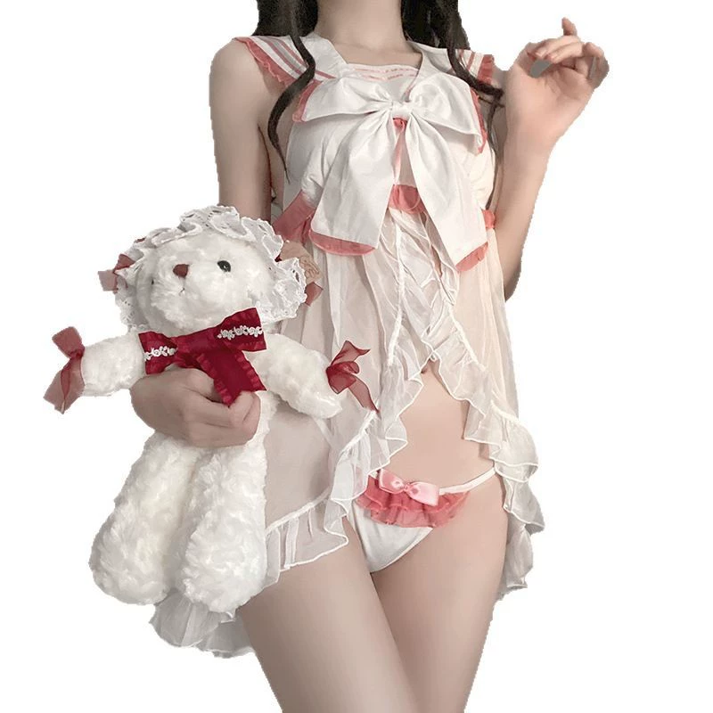 Милое нижнее белье, комплект с бантами, единая форма, стильLolita, косплей