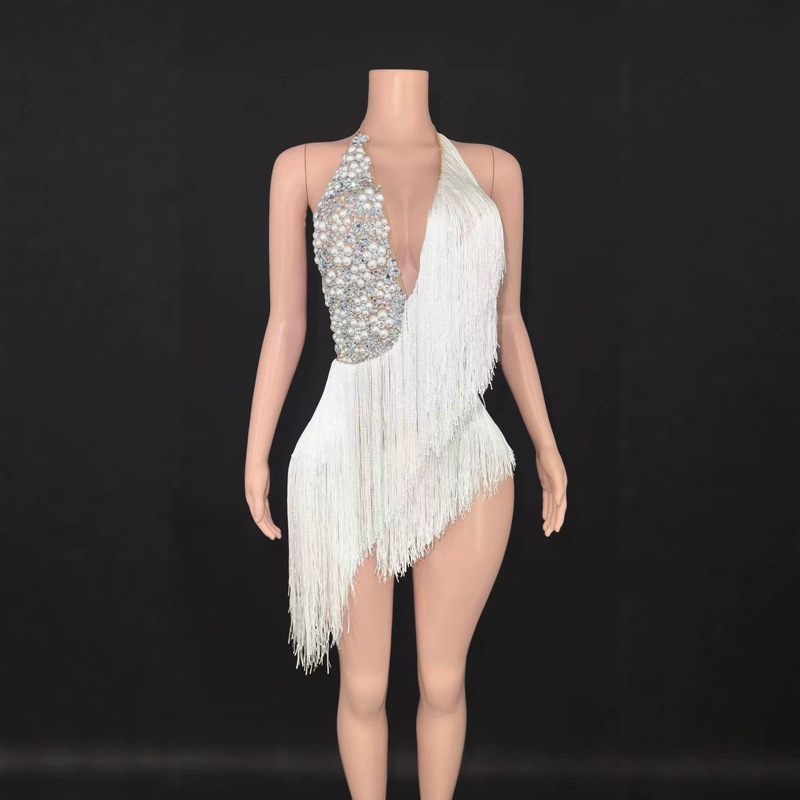 New party performance dress, sexy deep V-neck dress, women's summer ball gown, European and American cross-border fashion New party performance dress, sexy deep V-neck dress, women's summer ball gown, European and American cross-border fashion