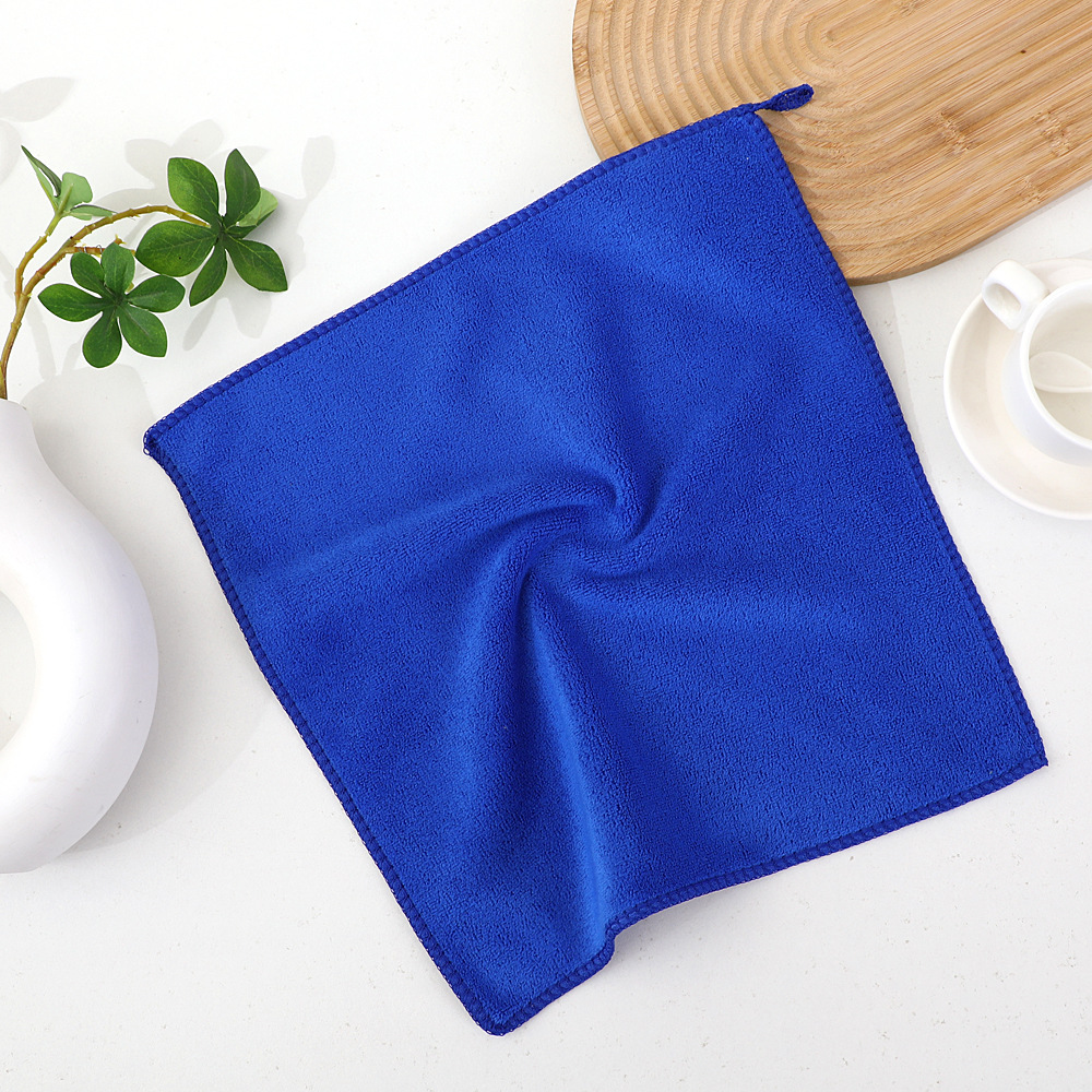 Toallas al por mayor limpieza doméstica toallas de fibra fina para limpiar la mesa engrosada absorción de agua no es fácil de perder cabello colgar toallas cuadradas image 8