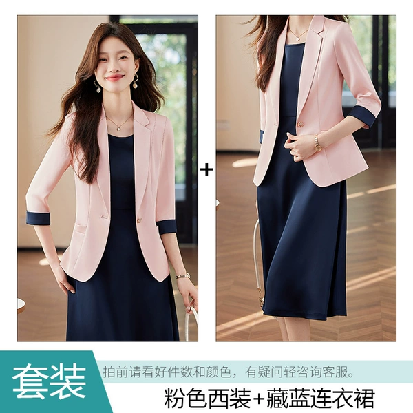 Fuchsia classic suit jacket, dress