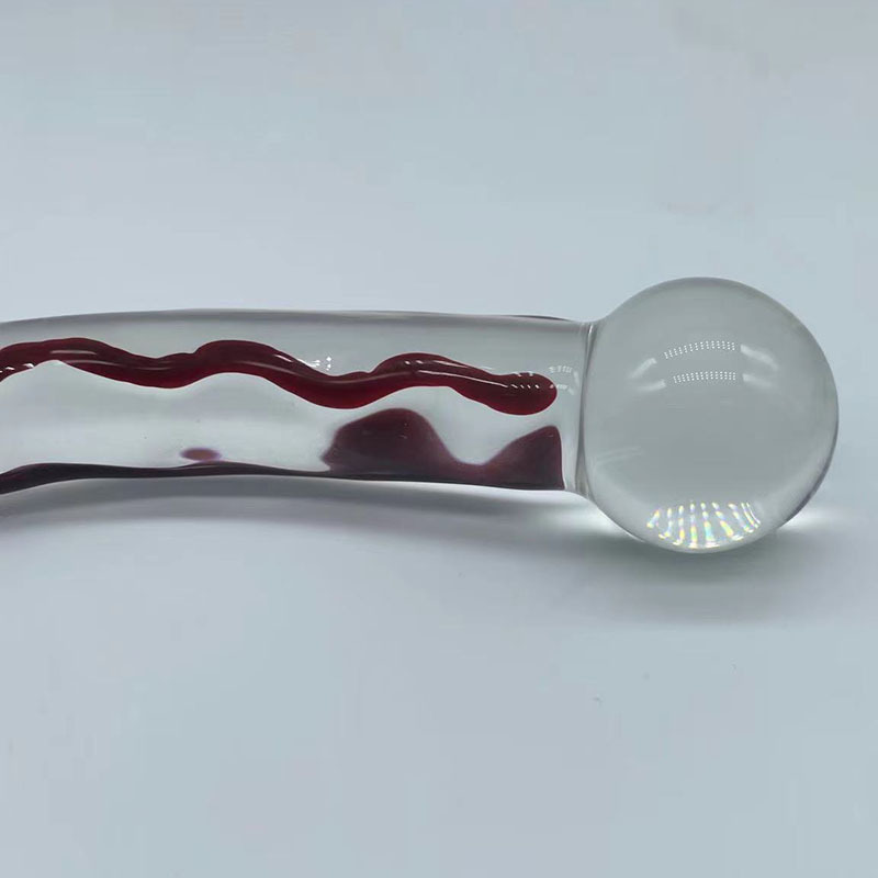 紫色三节球双头仿真阳具